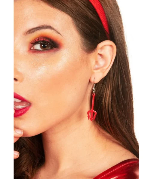 Tipsy Elves Devil Pitchfork Earrings Hot