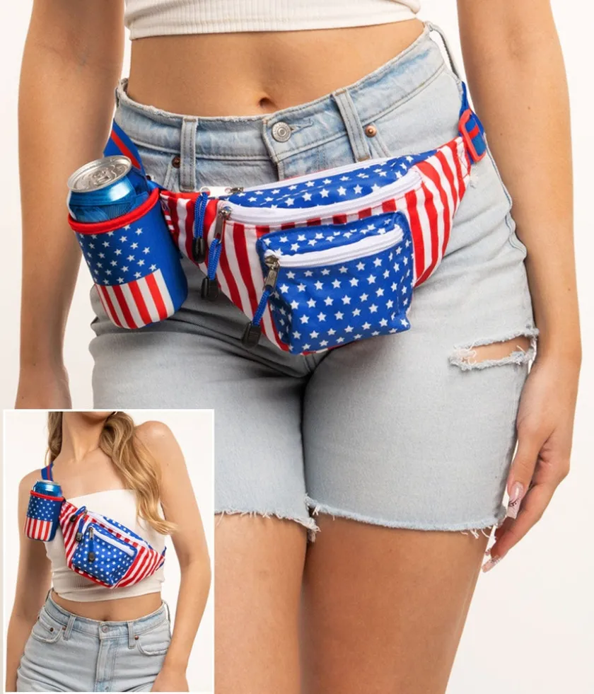 Tipsy Elves Freedom Fanny Pack w/ Drink Holder Online