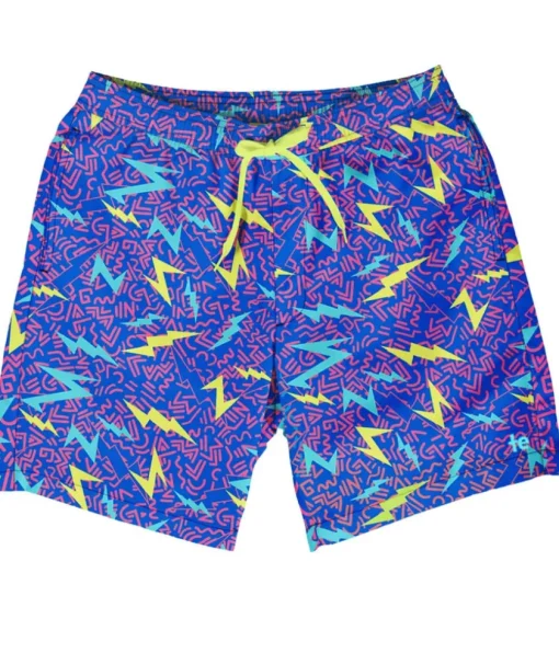 Tipsy Elves Grease Lightning Stretch Swim Trunks - 7.5" Inseam Clearance