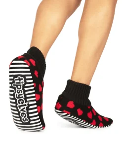 Tipsy Elves Hearts on Fire Slipper Socks Discount