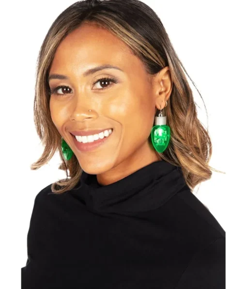 Tipsy Elves Light Up Bulb Earrings New