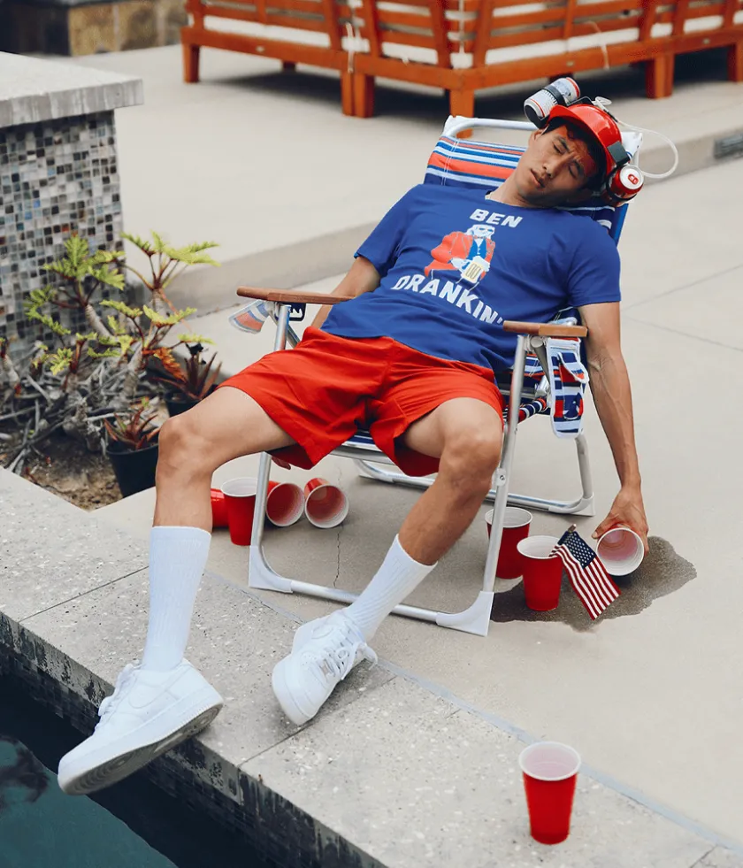 Tipsy Elves Men's Ben Drankin' Tee New