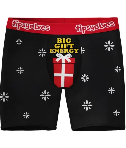 Tipsy Elves Men's Big Gift Energy Boxer Briefs Discount