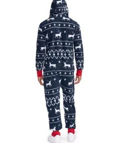 Tipsy Elves Men's Blue Reindeer Jumpsuit Outlet