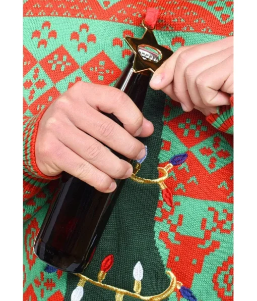 Tipsy Elves Men's Bottle Opener Ugly Christmas Sweater Sale
