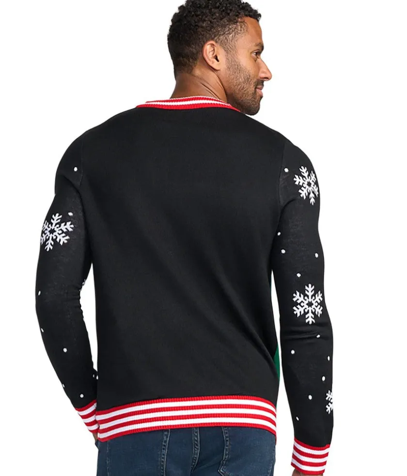 Tipsy Elves Men's Golfing Santa Ugly Christmas Sweater Outlet