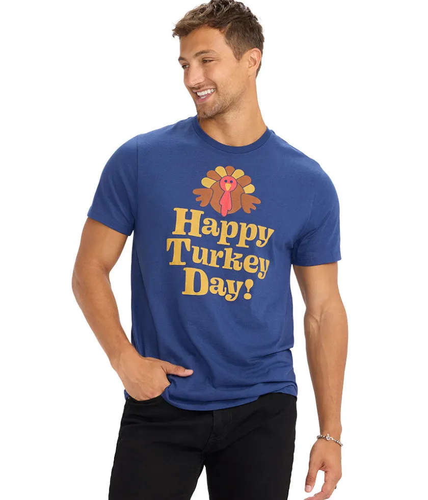 Tipsy Elves Men's Happy Turkey Day Tee Discount