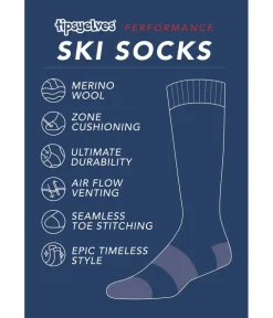 Tipsy Elves Men's Night Run Performance Ski Socks (Fits Sizes 8-11M) Sale