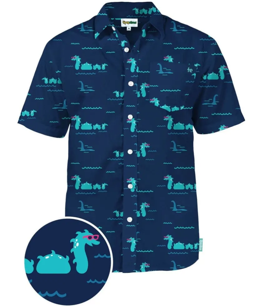 Tipsy Elves Men's Nothin' But Nessy Hawaiian Shirt Outlet