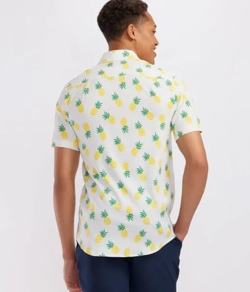 Tipsy Elves Men's Pineapple Parade Hawaiian Shirt Outlet