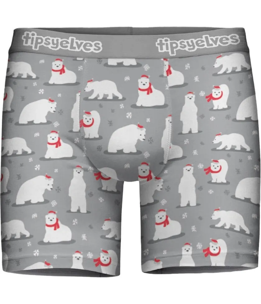 Tipsy Elves Men's Polar Bear Boxer Briefs Clearance