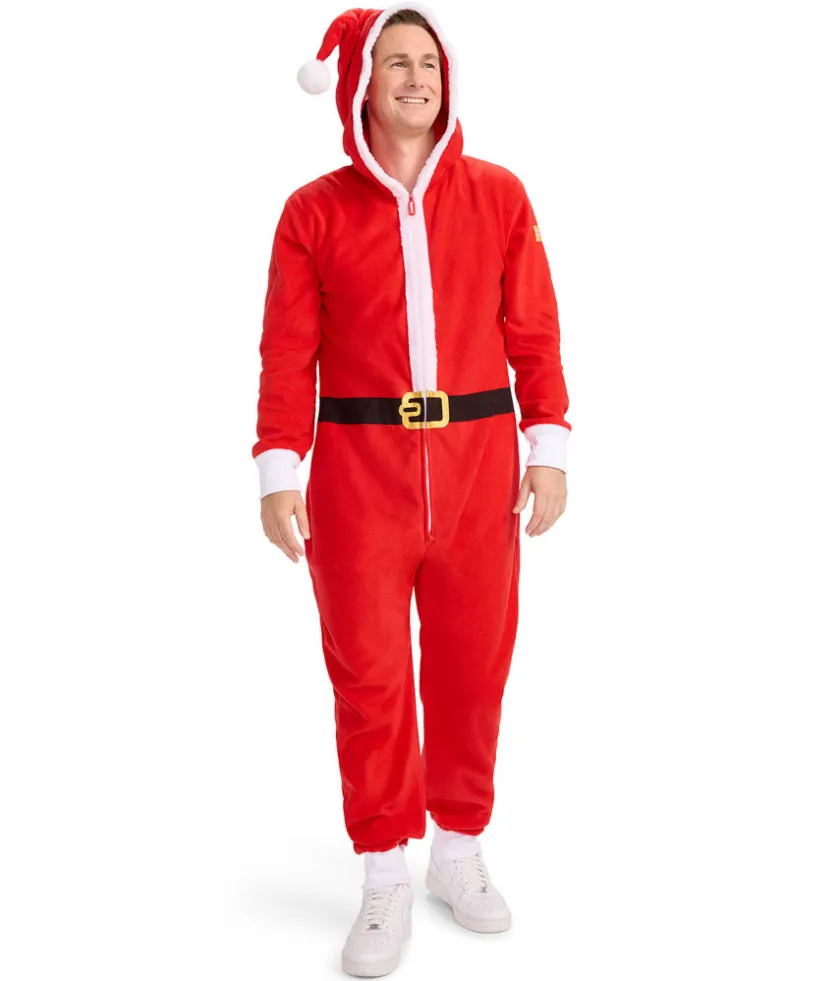 Tipsy Elves Men's Santa Jumpsuit With Fur Online