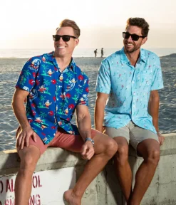 Tipsy Elves Men's Surf's Up Santa Hawaiian Shirt Best