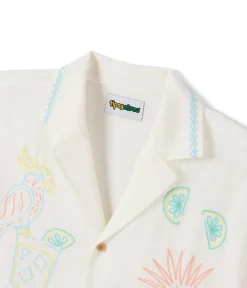 Tipsy Elves Men's Tequilin' Time Linen Cabana Shirt Hot