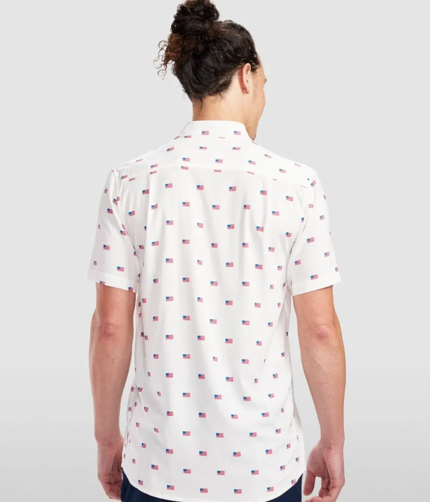 Tipsy Elves Men's USA Grand Ol' Flag Button Down Shirt Discount