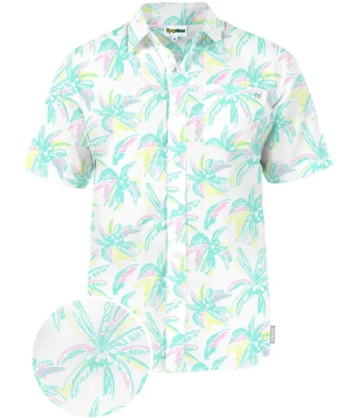Tipsy Elves Men's Vibrant Vacation Hawaiian Shirt