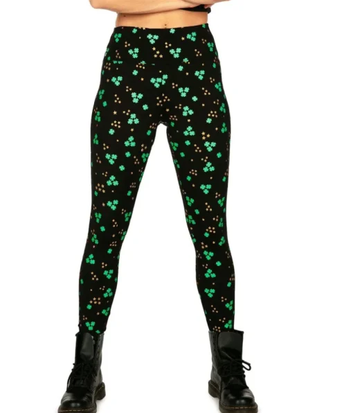 Tipsy Elves Metallic Cluster High Waisted Leggings Clearance