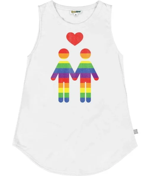 Tipsy Elves Rainbow Love Crew Scoop Tank Top Hot