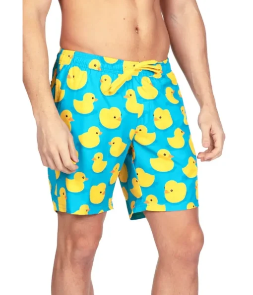 Tipsy Elves Rubber Ducky Stretch Swim Trunks - 7.5" Inseam Best