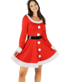 Tipsy Elves Santa Spinner Dress with Belt Discount