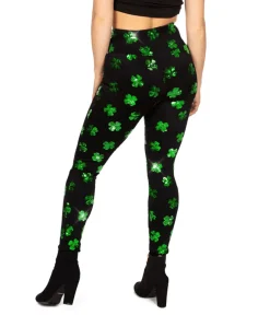 Tipsy Elves Sequin Clover High Waisted Leggings Sale