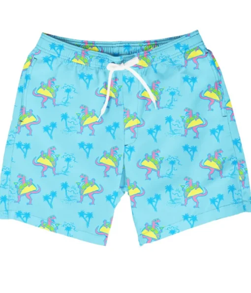 Tipsy Elves Tacosaurus Stretch Swim Trunks - 7.5" Inseam New