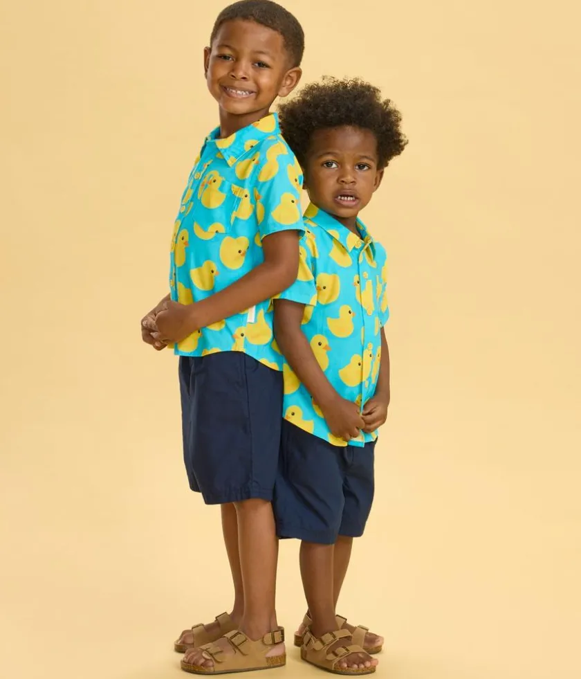 Tipsy Elves Toddler Boy's Rubber Ducky Hawaiian Shirt Outlet