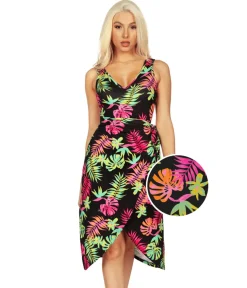 Tipsy Elves Vibrant Vibes Midi Dress Clearance