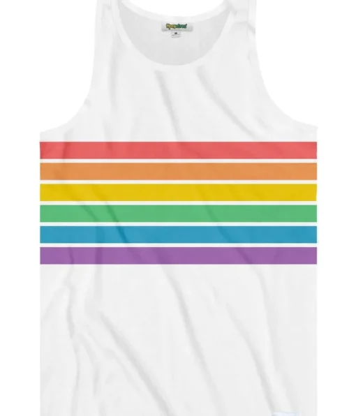Tipsy Elves White Rainbow All the Way Tank Top Best