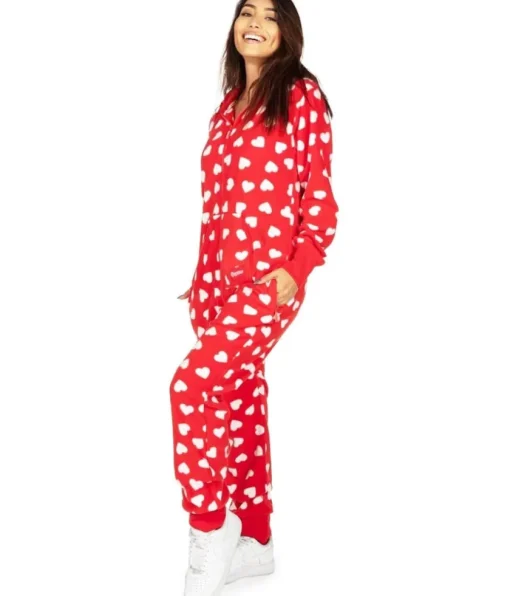 Tipsy Elves Women's Beating Hearts Jumpsuit Best