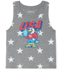 Tipsy Elves Women's Cawtriotic Cropped Tank Top Clearance
