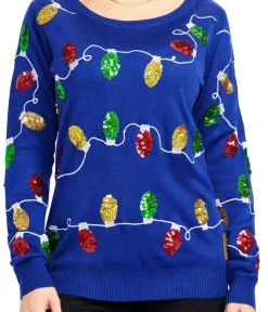 Tipsy Elves Women's Christmas Lights Ugly Christmas Sweater Outlet