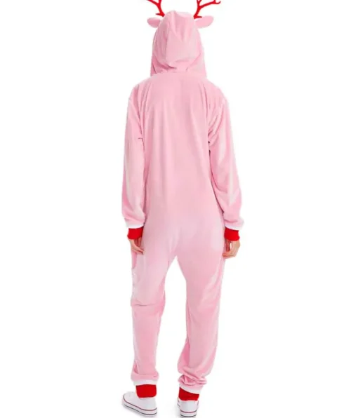 Tipsy Elves Women's Pink Rudolph Jumpsuit Sale