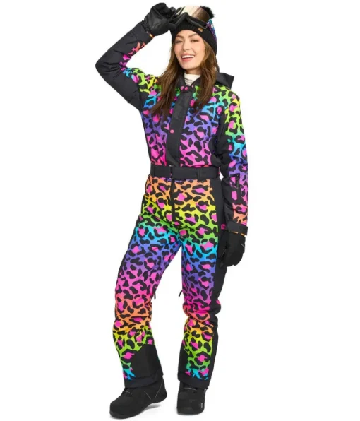 Tipsy Elves Women's 90's Leopard Snow Suit Hot