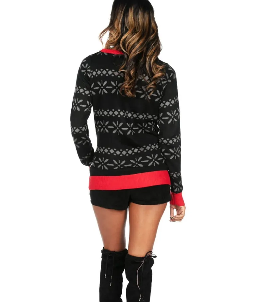 Tipsy Elves Women's Selfie Santa Ugly Christmas Sweater Clearance